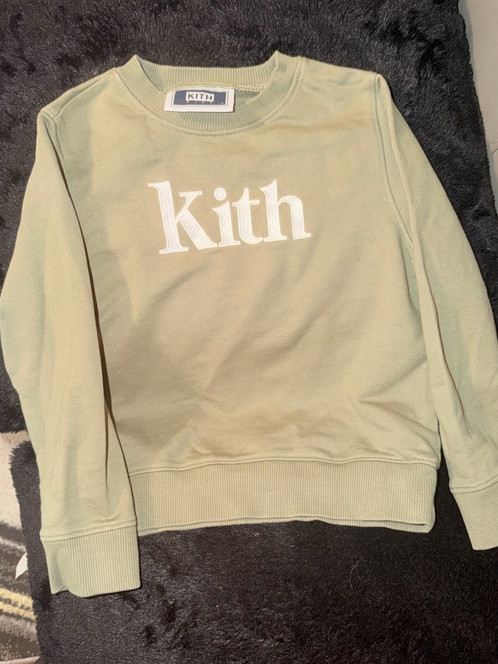 Kith Sage Green Crewneck Sweatshirt with White Logo